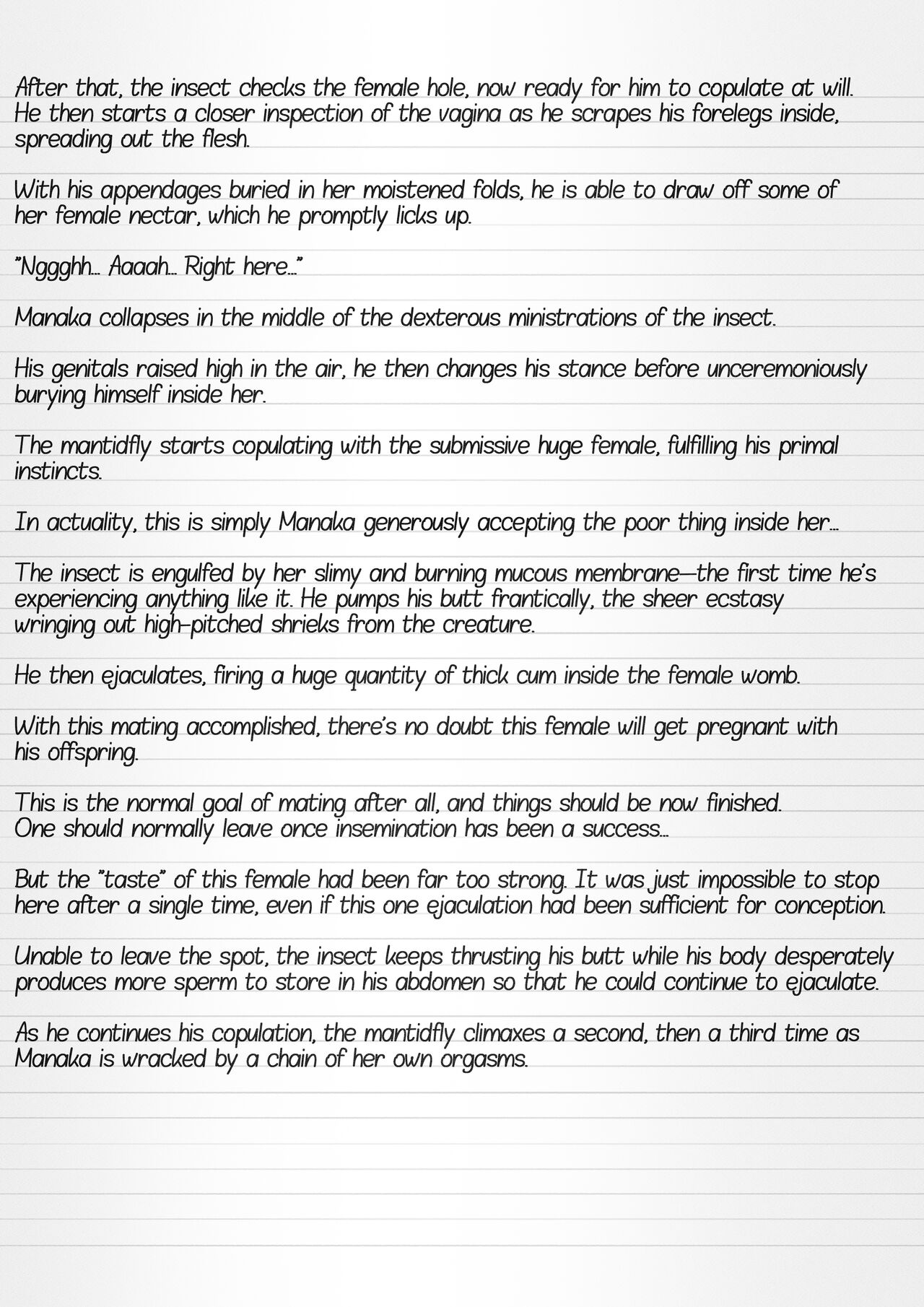 Misuke's Short Stories 16 - Manaka &amp; Mantifly page 6 full