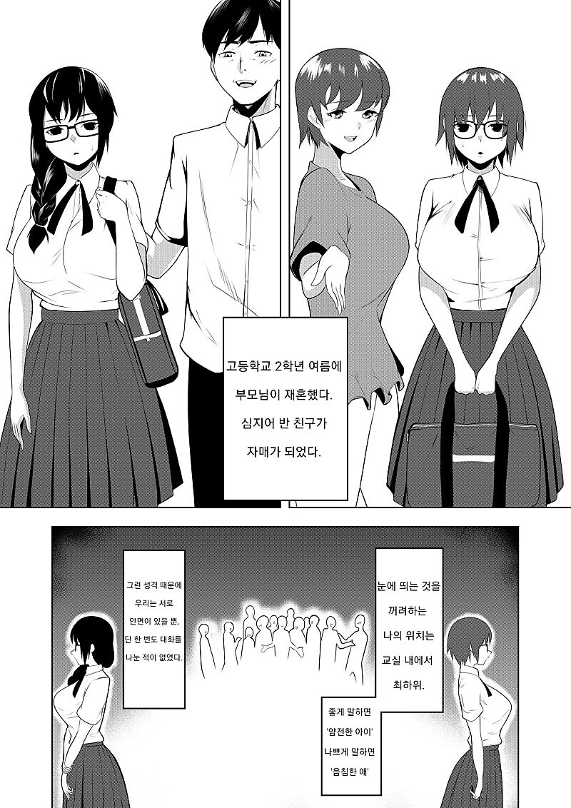 Kyonyuu Jimi Megane Doushi no Taiketsu | 거유 수수 안경녀끼리의 대결 page 1 full