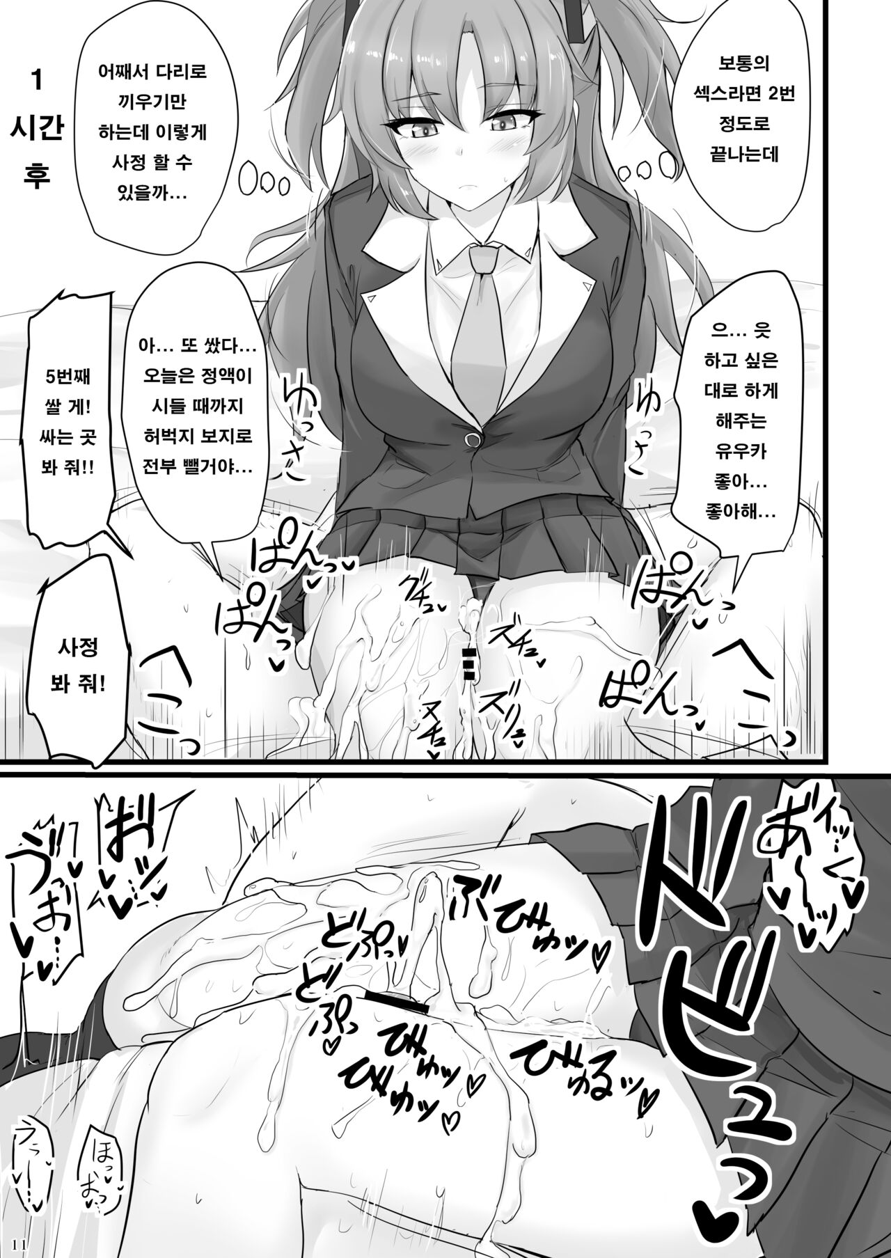Hayase Yuuka no Futomomo de Nukitai | 하야세 유우카의 허벅지에 싸고싶다 page 10 full