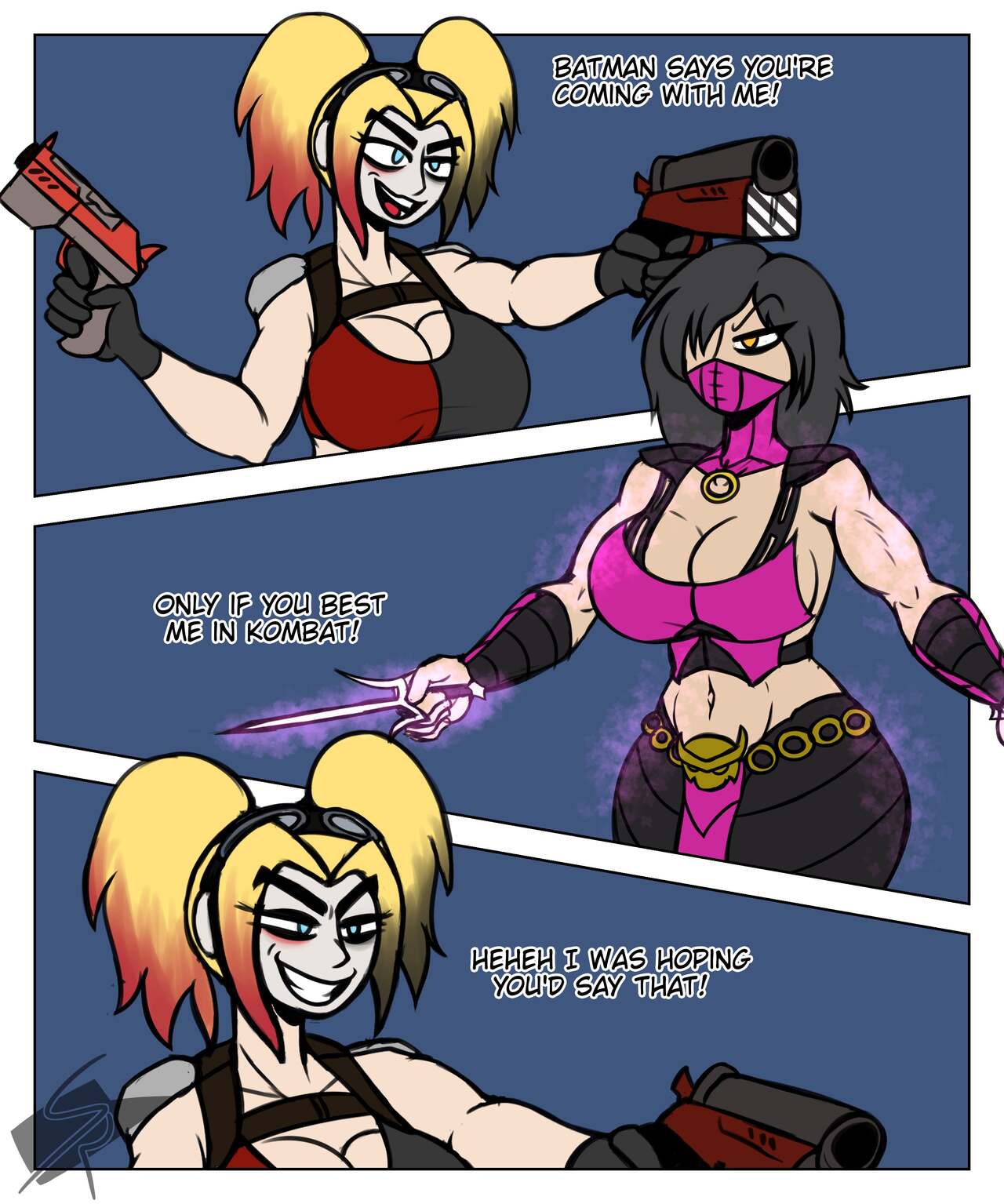 Harley Quinn X Mileena page 1 full