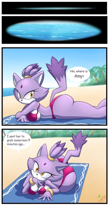 Relaxing on the beach cover