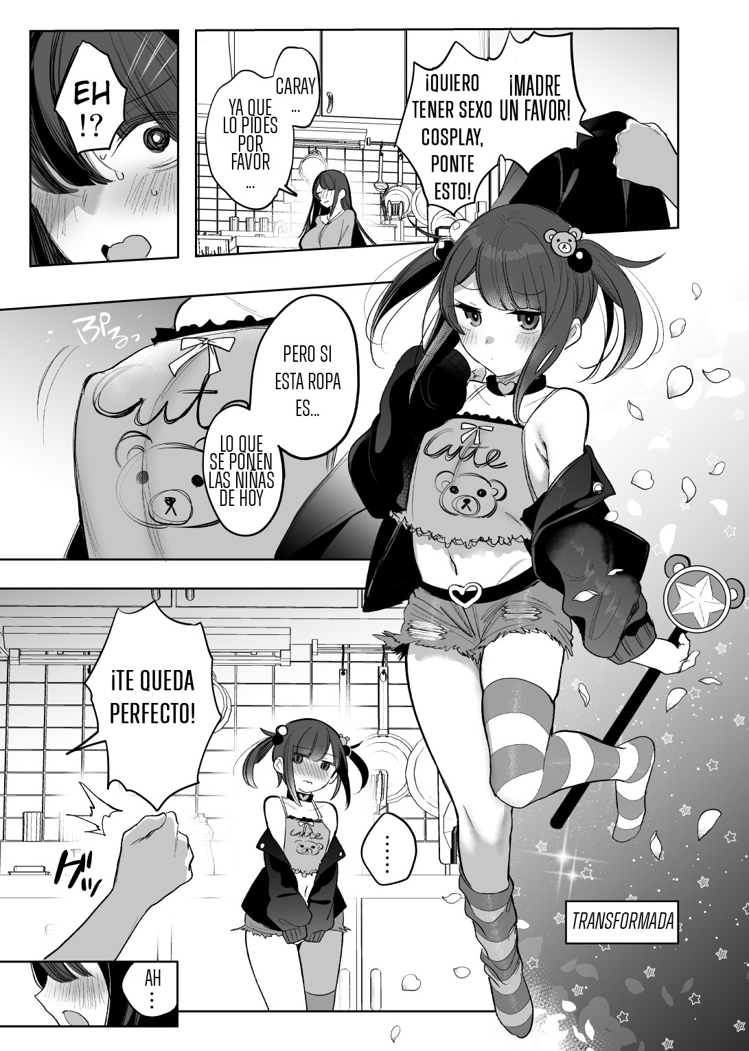 Mahou Shoujo Okaa-san, Mesugaki ni Naru page 1 full