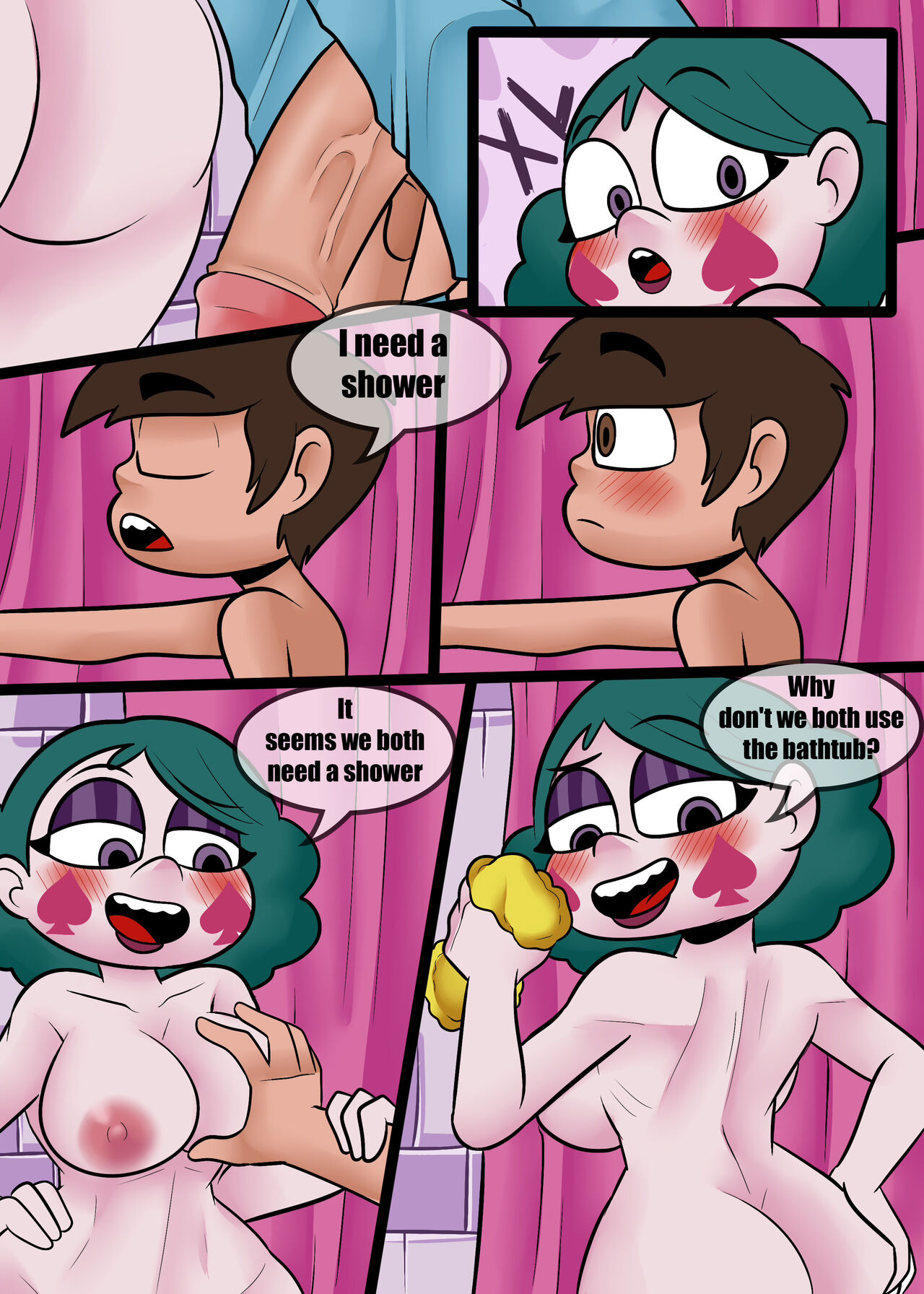 Eclipsa in the shower page 3 full