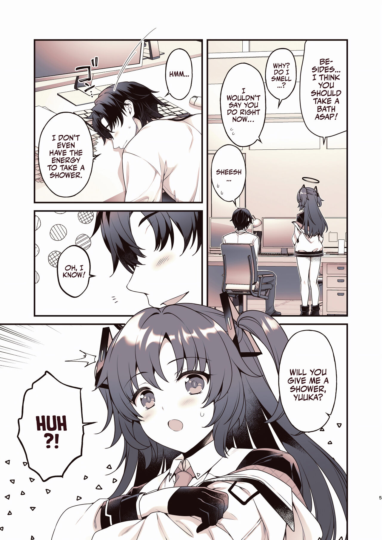 Shower de Yuuka to | Shower Time With Yuuka! page 4 full