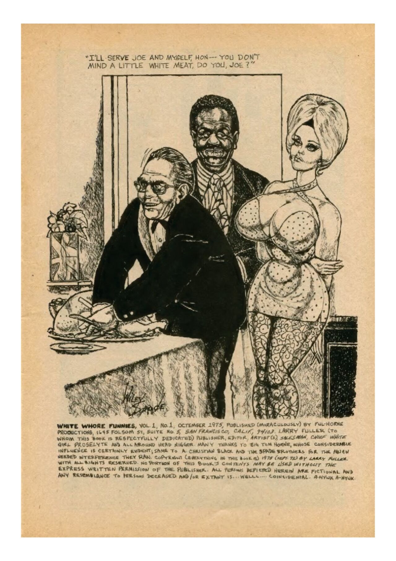 White Whore Funnies #1 page 3 full