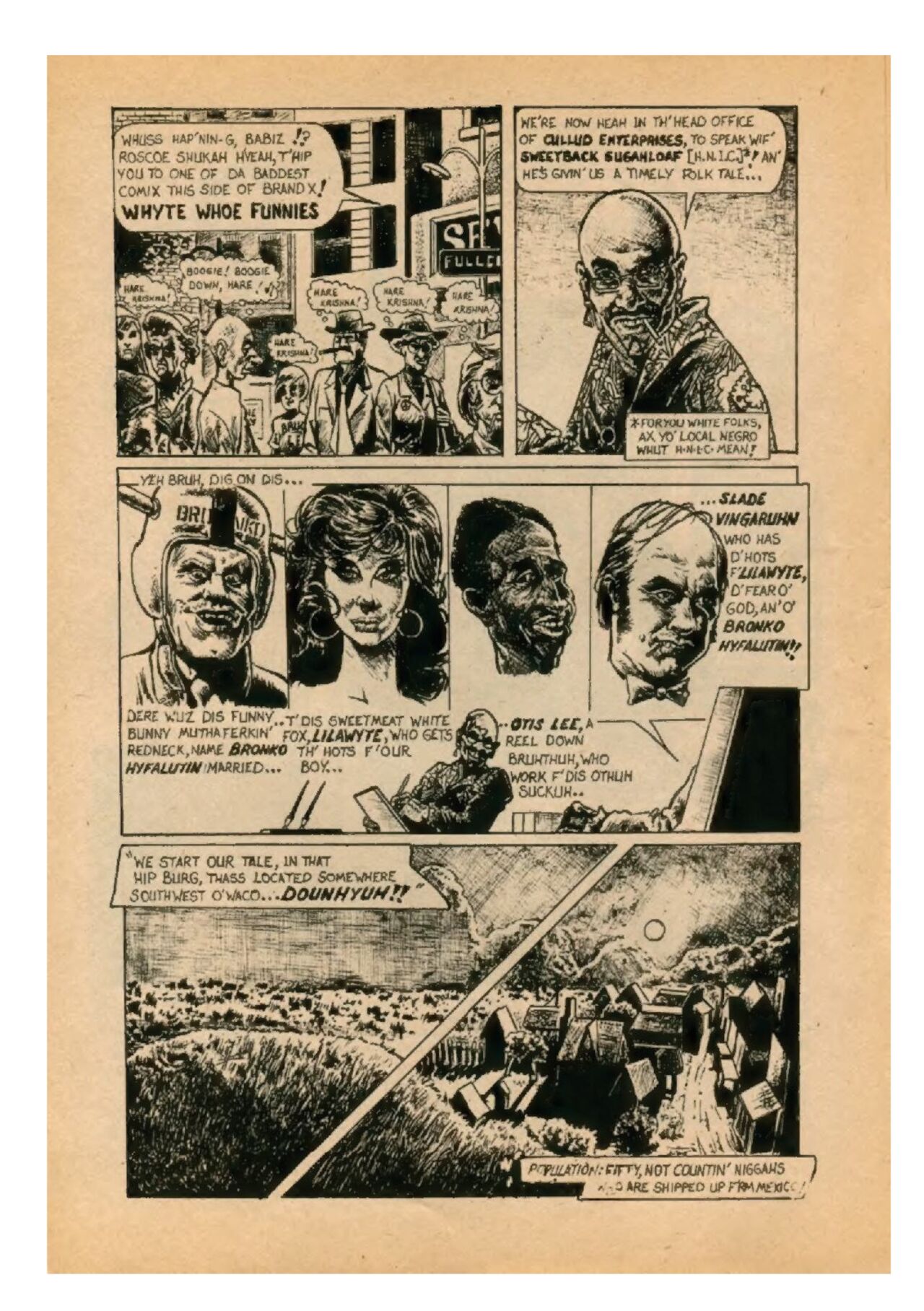 White Whore Funnies #1 page 4 full