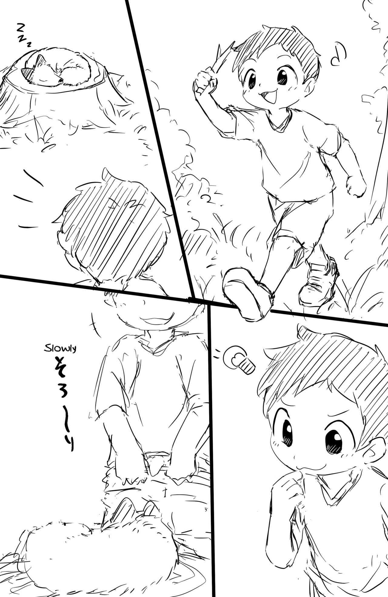 catfox22 / funiyua - A human boy becomes small and gets fucked by a male fox + extras page 2 full