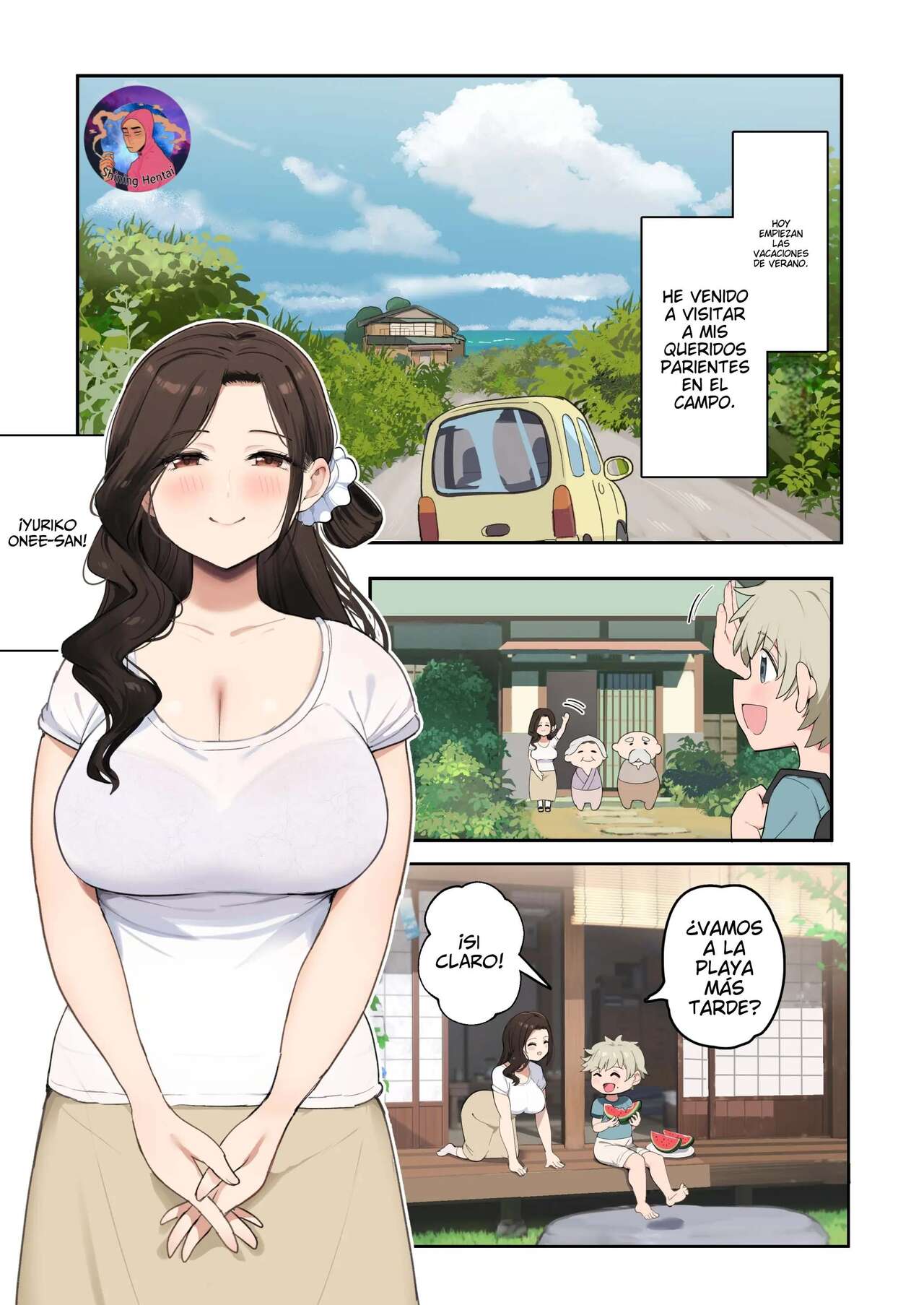 Muchimuchi Onee-san Mama to Boku no Natsuyasumi | ¡Vacaciones de verano con mi mamá! page 2 full