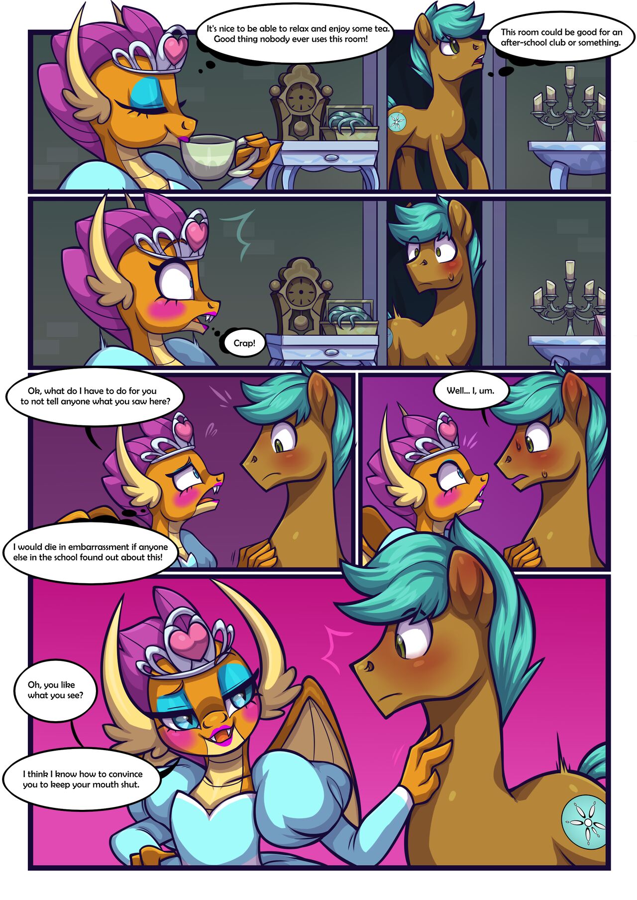 tea party Smolder x OC comic page 2 full