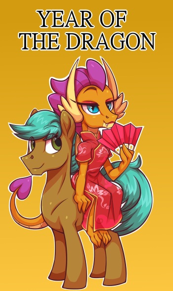 tea party Smolder x OC comic cover