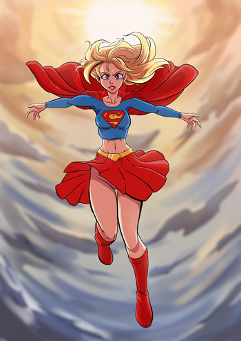Supergirl gets trained cover