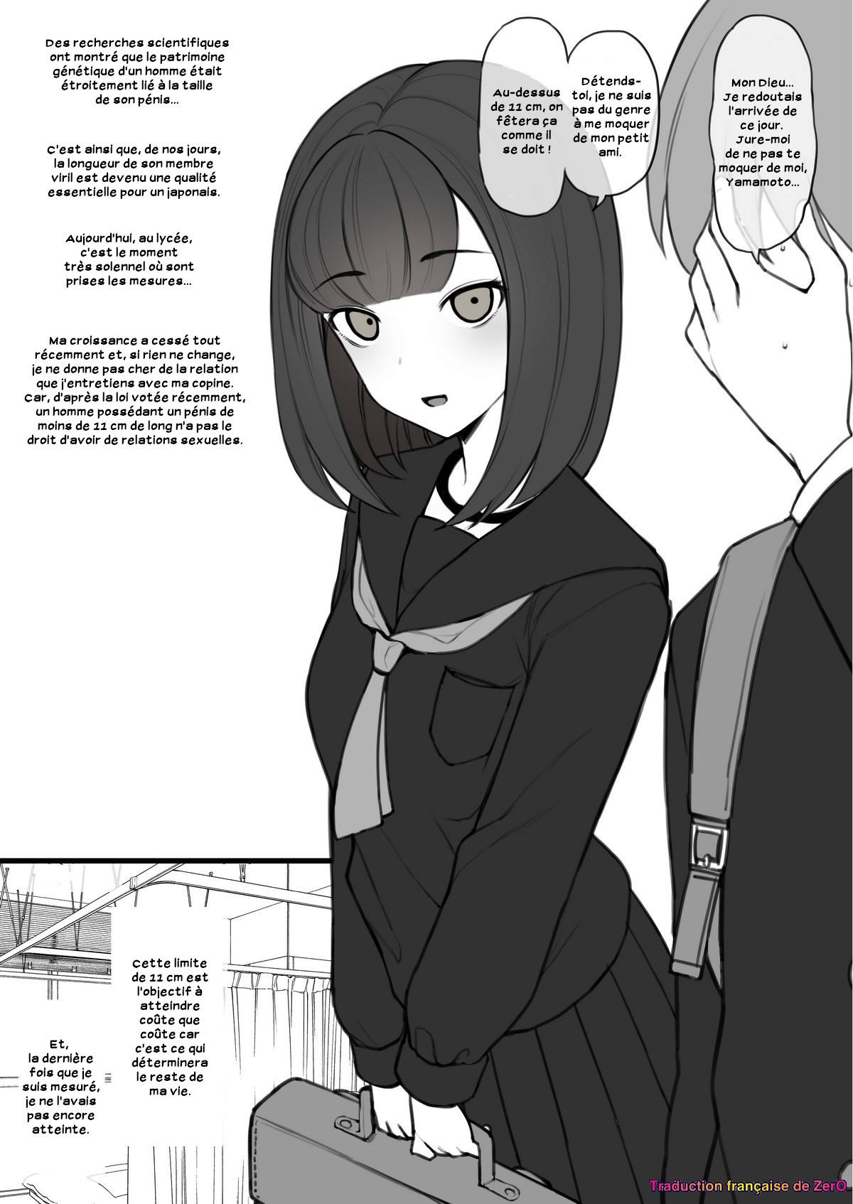 Penis no Dekasa de Subete ga Kimaru Sekai de Sochin no Boku ga Kisekiteki ni Te ni Ireta Kanojo wa Touzen no You ni Dekachin ni Netorarete Owaru page 1 full