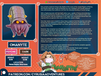1. Cyrusia's Adventures / Lore Infos / New pokemon Variants pokedex entries cover