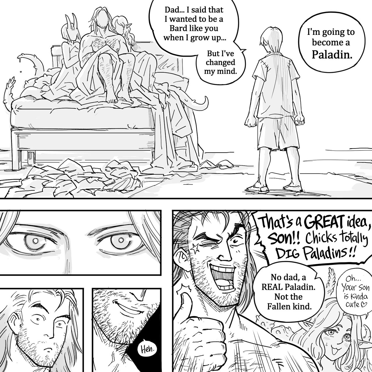 My Dark Elf Stepsister Won't Leave Me Alone | ch.1-2 page 5 full