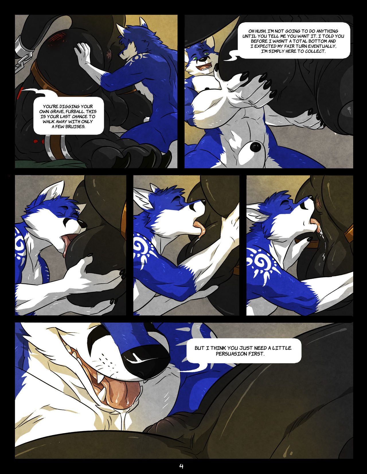 Black &amp; Blue I to III +  Burning Passion page 4 full