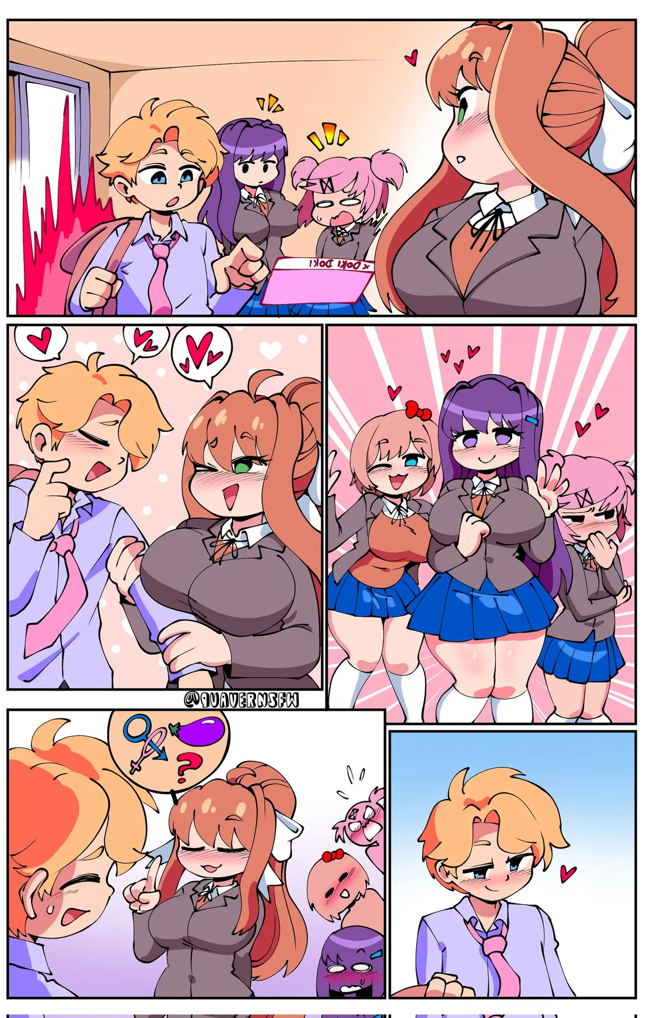 Senpai X DDLC Girls page 1 full
