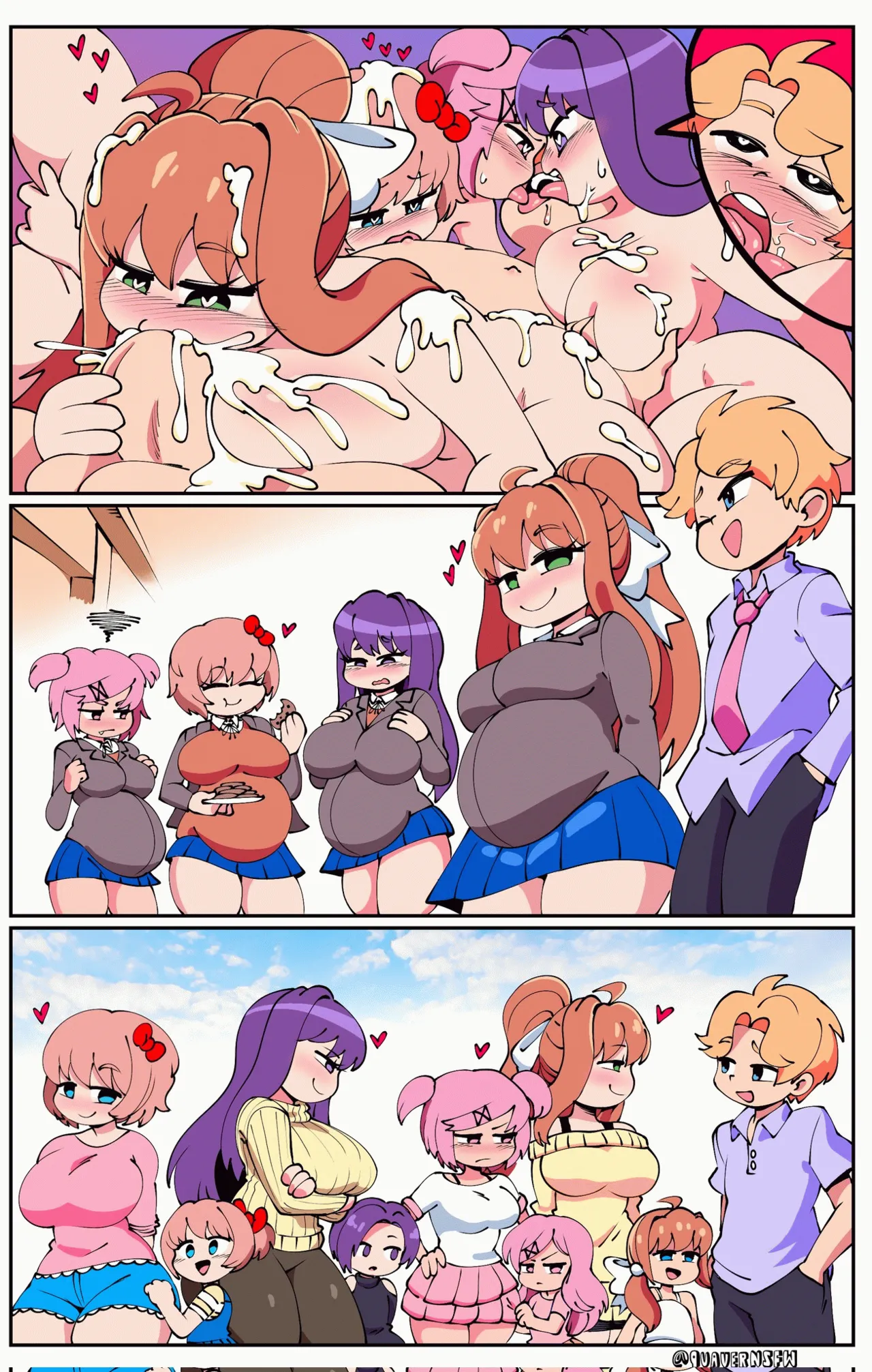 Senpai X DDLC Girls page 6 full