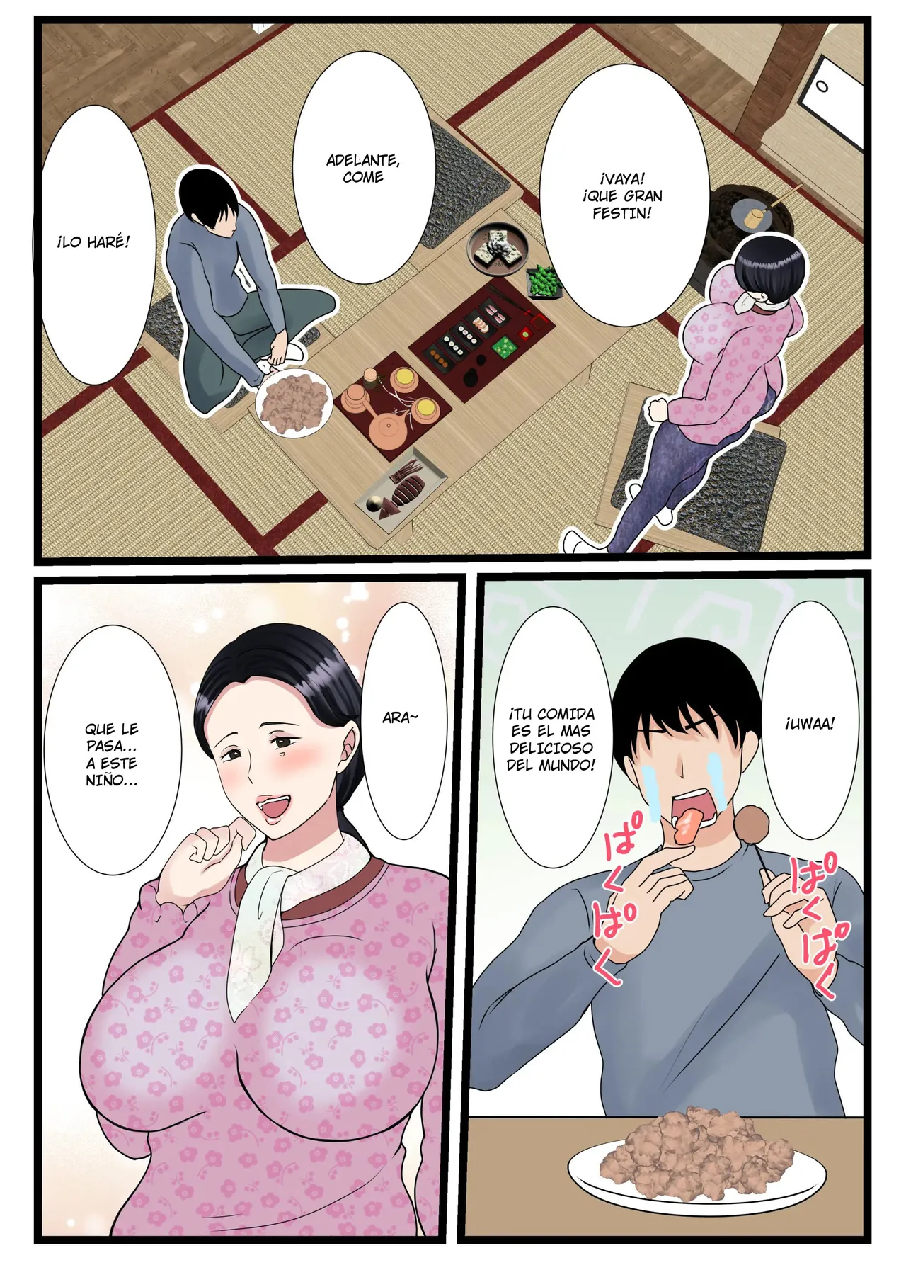 Musuko o Muramura sa Seru Inaka no Okaasan ~Haha no Furusato Ma Rei Ko wa Attakai~ | Una Madre Rural Pone Cachondo a su Hijo ~El Coño de mi Madre Está Caliente~ page 6 full