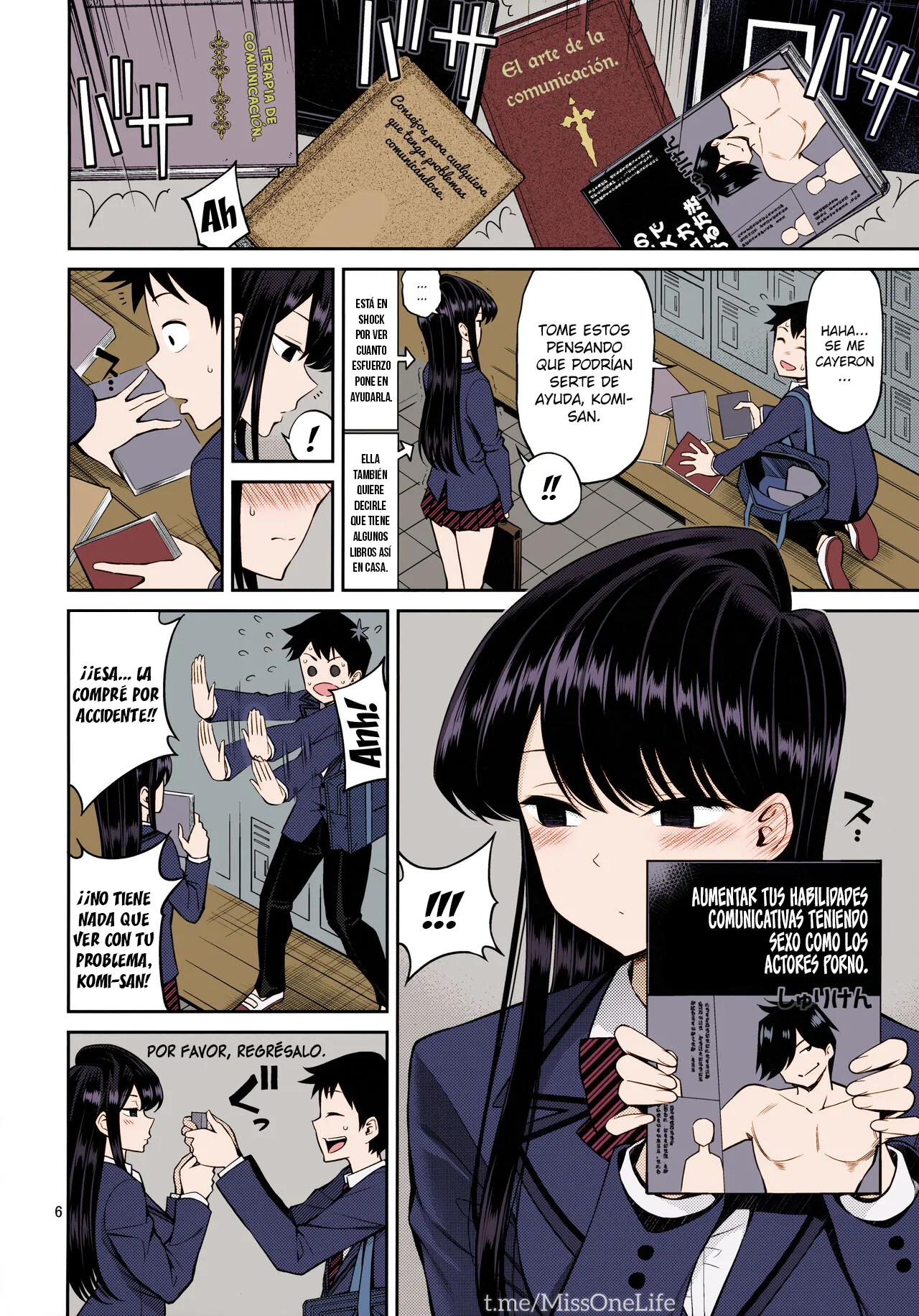 Komi-san wa, Binkan desu. | Komi-san Is Sensitive. | Komi-san es Sensible. page 4 full
