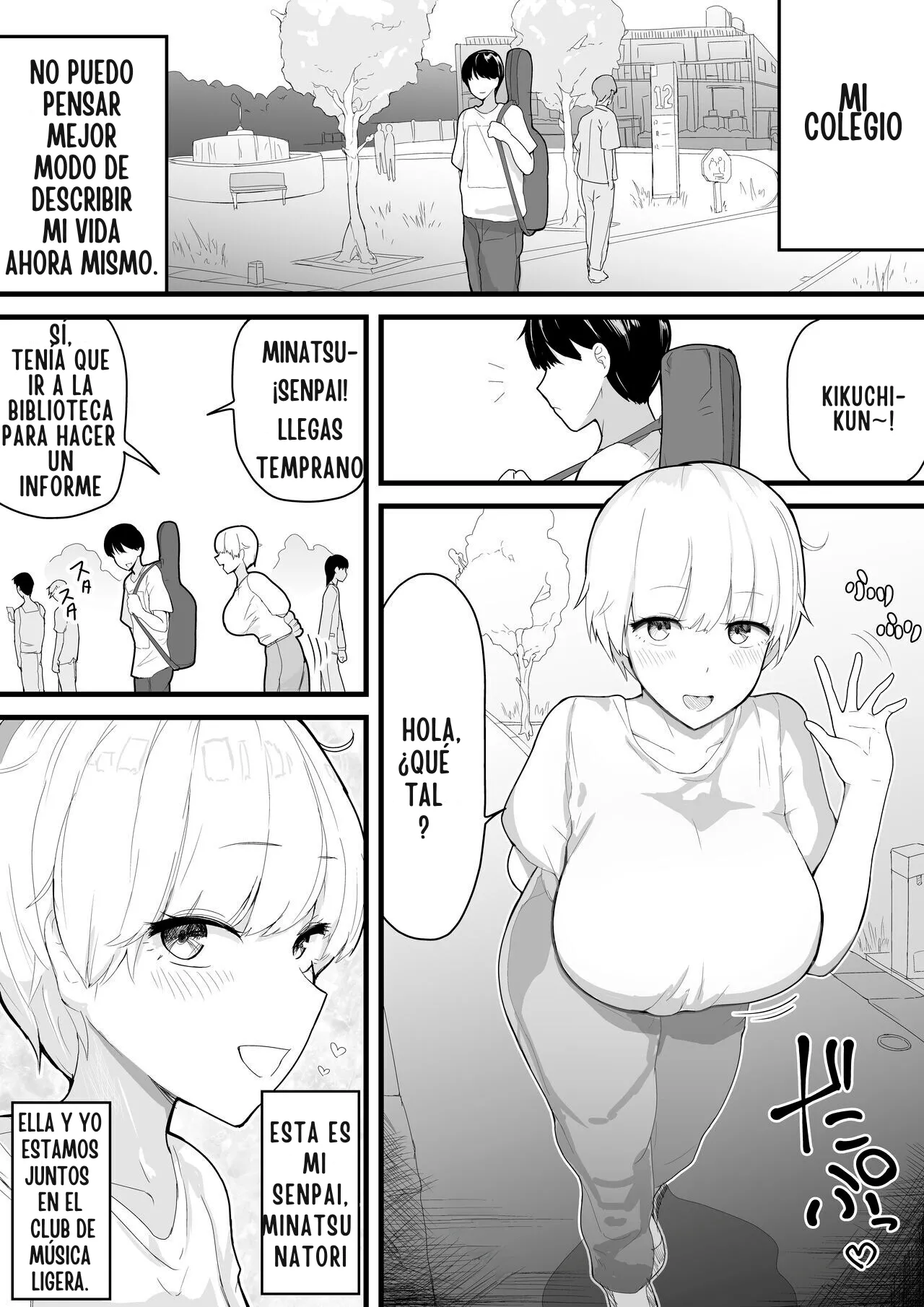 Dekachichi senpai, pottode no ikemen otoko  ni assari NTR | Mi Senpai Tetona se Vuelve una Facilota con un Hombre  Guapo page 2 full