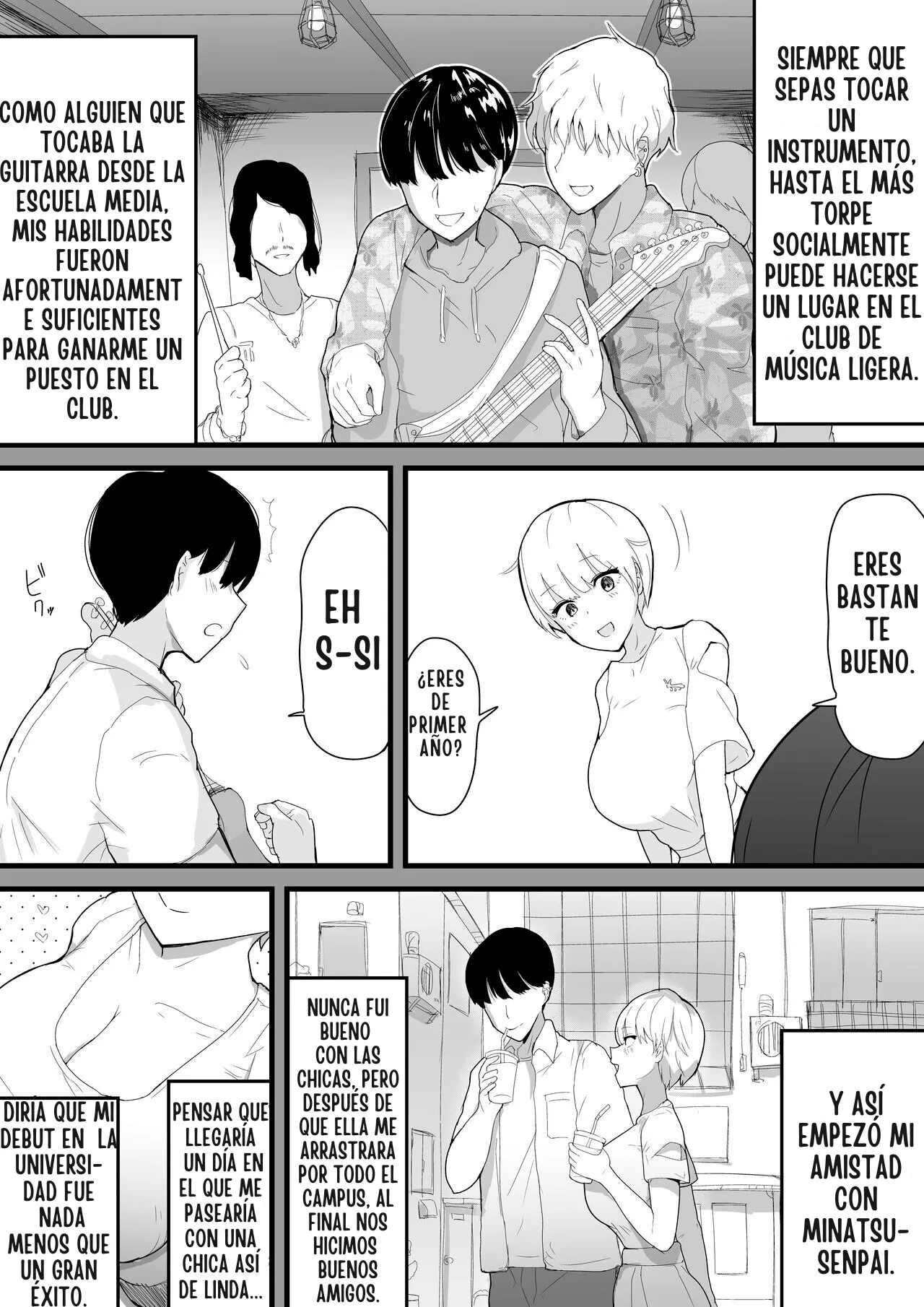 Dekachichi senpai, pottode no ikemen otoko  ni assari NTR | Mi Senpai Tetona se Vuelve una Facilota con un Hombre  Guapo page 4 full
