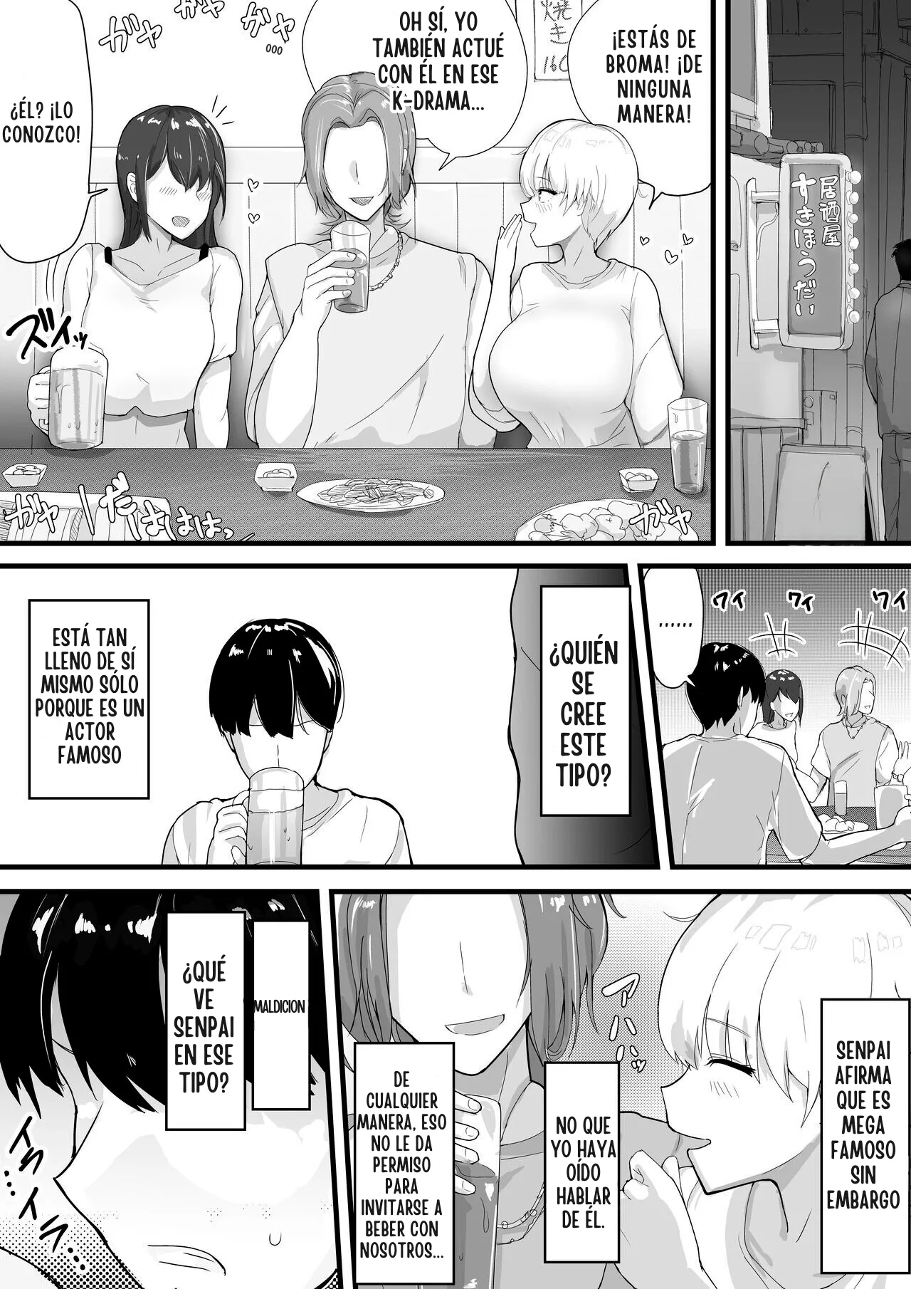 Dekachichi senpai, pottode no ikemen otoko  ni assari NTR | Mi Senpai Tetona se Vuelve una Facilota con un Hombre  Guapo page 7 full