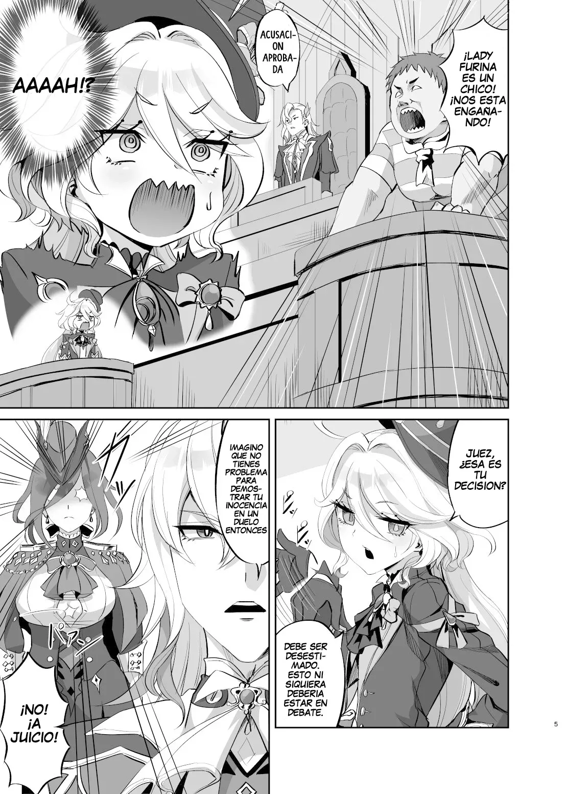 Boku wa Otokonoko ja Nai! ~Suijin Dansei Giwaku Saiban Gijiroku~ | ¡No Soy Un Chico! ~El Juicio de la Arconte Hydro Sospechosa de Ser Hombre~ page 4 full