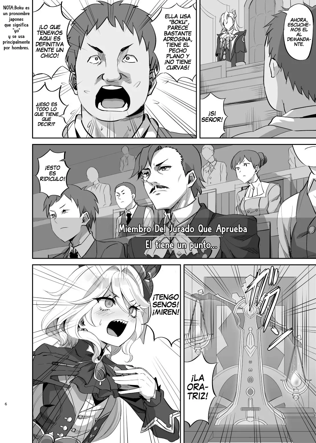 Boku wa Otokonoko ja Nai! ~Suijin Dansei Giwaku Saiban Gijiroku~ | ¡No Soy Un Chico! ~El Juicio de la Arconte Hydro Sospechosa de Ser Hombre~ page 5 full