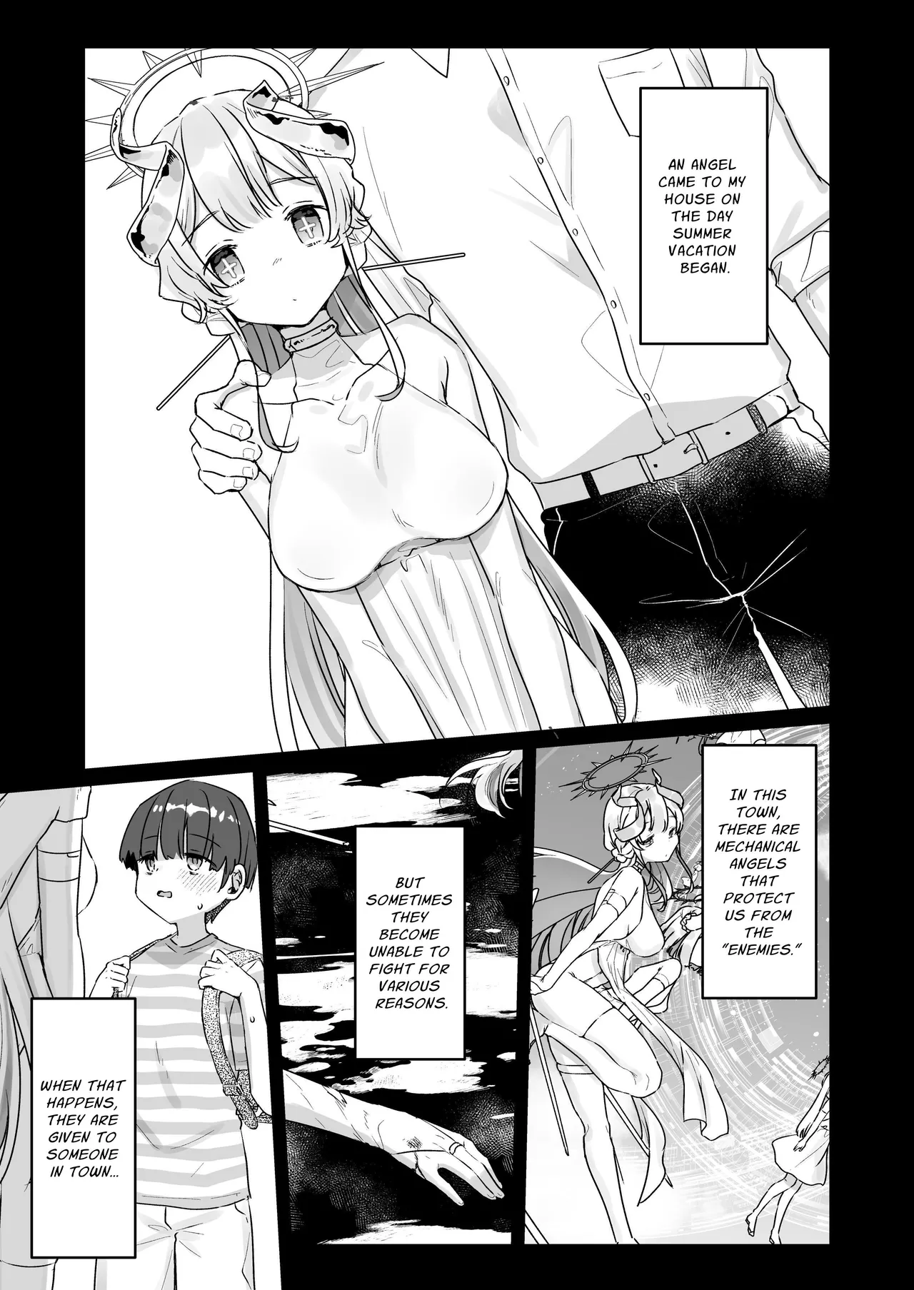 Zoku Onaho Ochishita Kikai Tenshi-sama to Boku no Natsuyasumi | My Summer Vacation with a Fallen Faphole Mech Angel 2 page 2 full