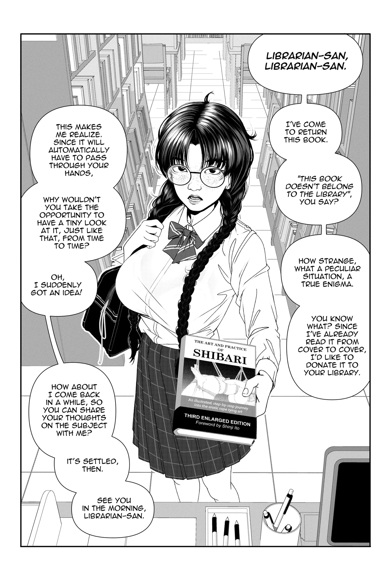 There's a Strange Bookworm in this Public Library page 1 full