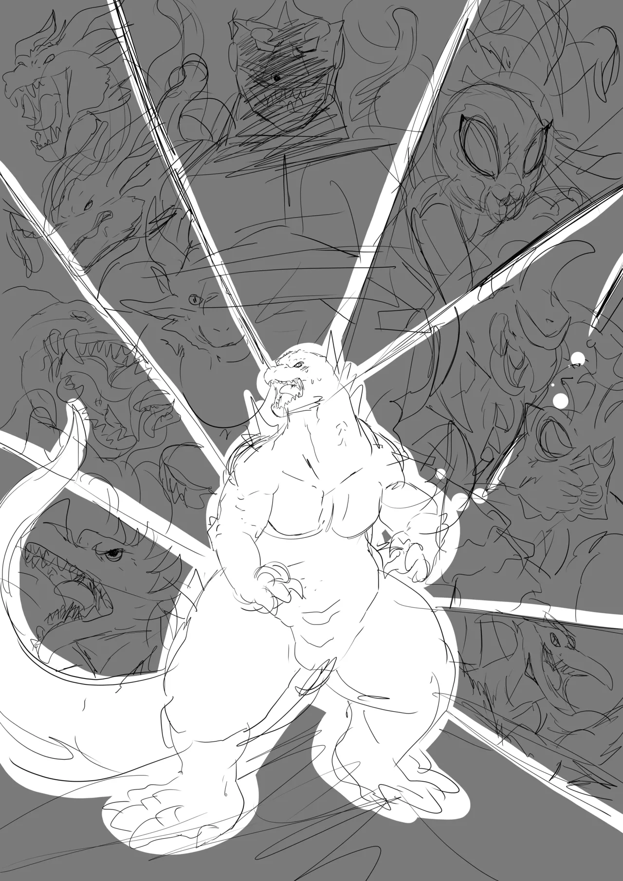 Godzilla: F**K ALL MONSTERS  +Sketches page 9 full