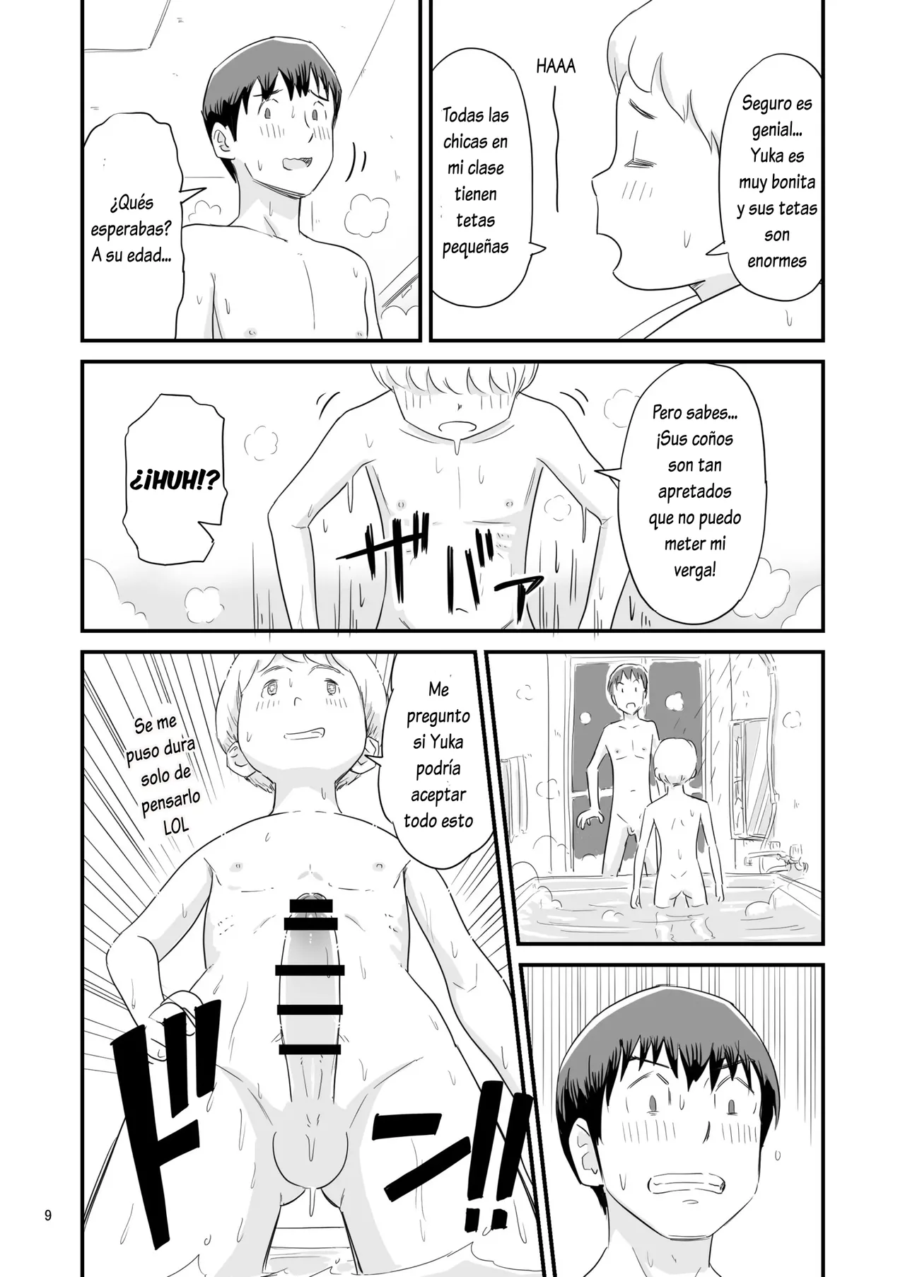 Boku no taisetsuna kanojo ga itoko no kyokon shota ni netora re chau!？| ¿¡Mi Querida Novia Fue Tomada Por Mi Encimoso Primito!？ page 9 full