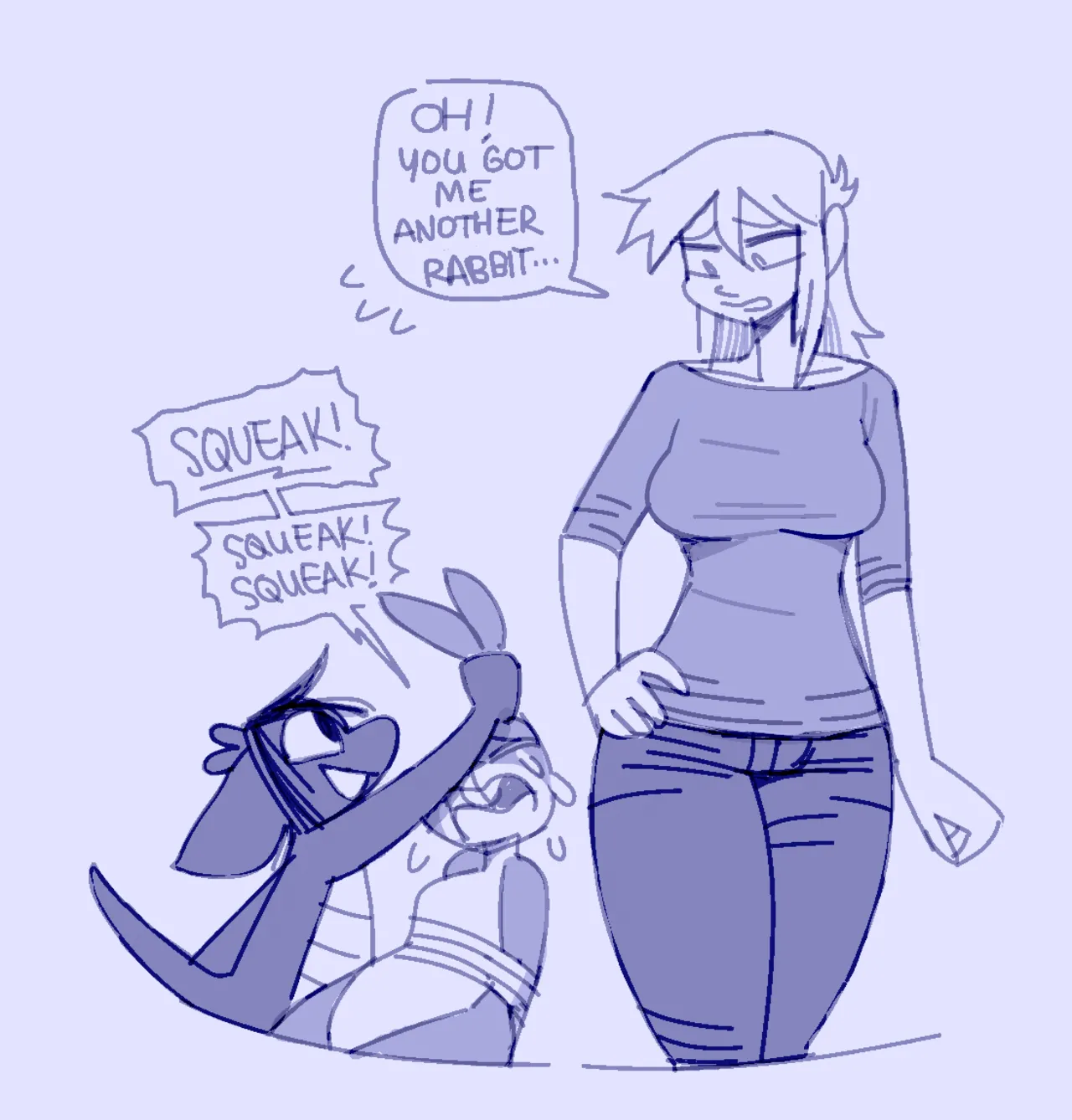 Human Sophie and Kobold Bee + Down the Rabbit Hole page 4 full