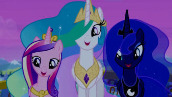Cadance, Luna, And Celestia Invite You To A Pony Princess Porno Party cover