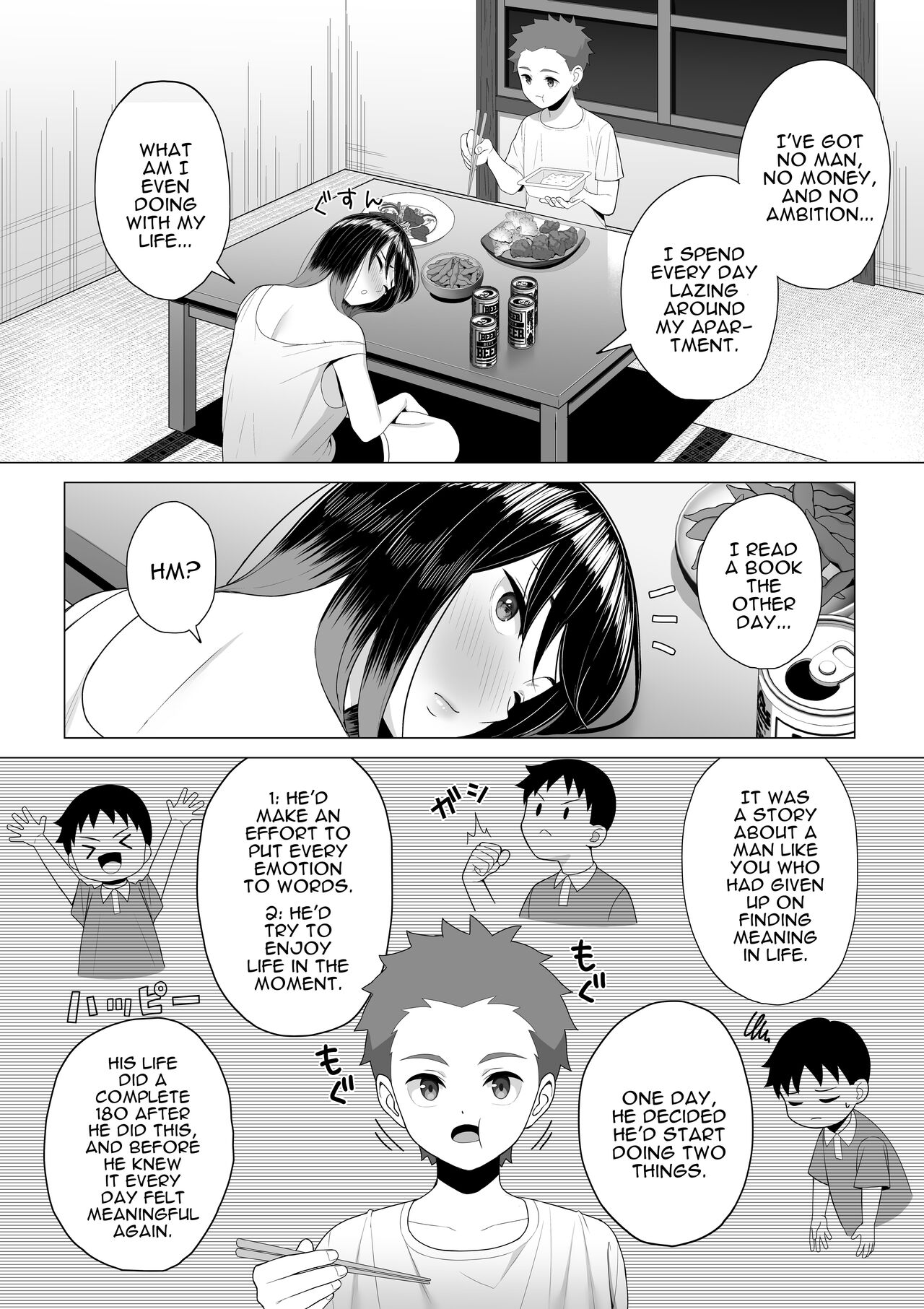Yopparai Nee-chan no Jinsei ga Kouten suru Koudou Henyou | The Behavior Modification That Changed A Drunkard Lady's Life For The Better page 7 full