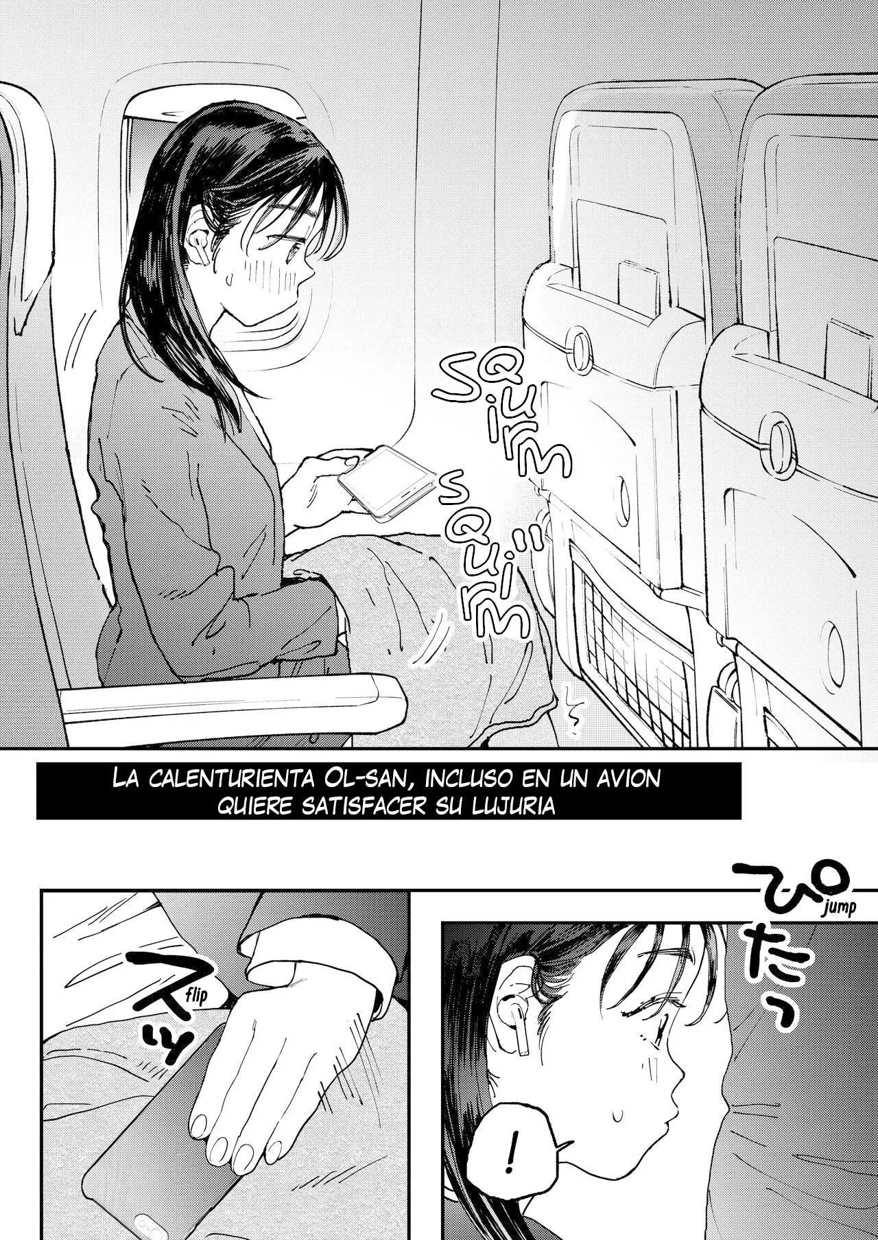 Muramura OL-san wa Hikouki no Naka demo Seiyoku o Mitashitai | La Calenturienta Onee-san Incluso en un Avión Quiere Satisfacer sus Deseos Sexuales page 3 full