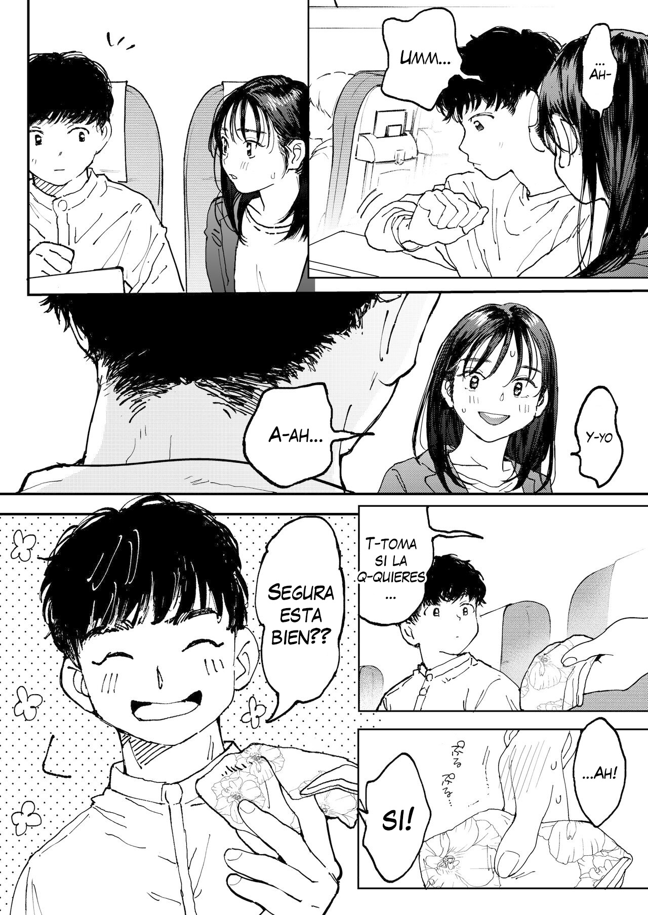 Muramura OL-san wa Hikouki no Naka demo Seiyoku o Mitashitai | La Calenturienta Onee-san Incluso en un Avión Quiere Satisfacer sus Deseos Sexuales page 5 full