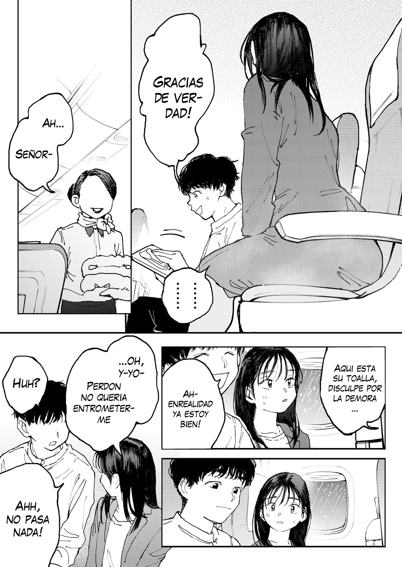 Muramura OL-san wa Hikouki no Naka demo Seiyoku o Mitashitai | La Calenturienta Onee-san Incluso en un Avión Quiere Satisfacer sus Deseos Sexuales page 6 full