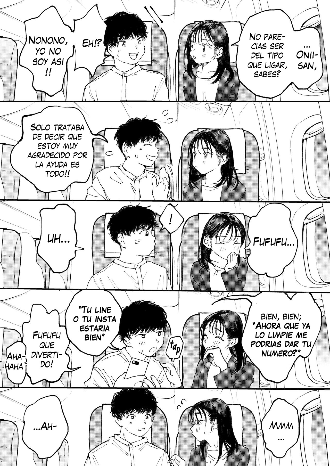 Muramura OL-san wa Hikouki no Naka demo Seiyoku o Mitashitai | La Calenturienta Onee-san Incluso en un Avión Quiere Satisfacer sus Deseos Sexuales page 8 full
