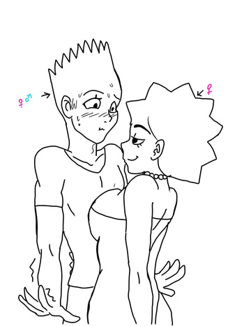 Bart and Lisa Simpsons KimRon1992 cover