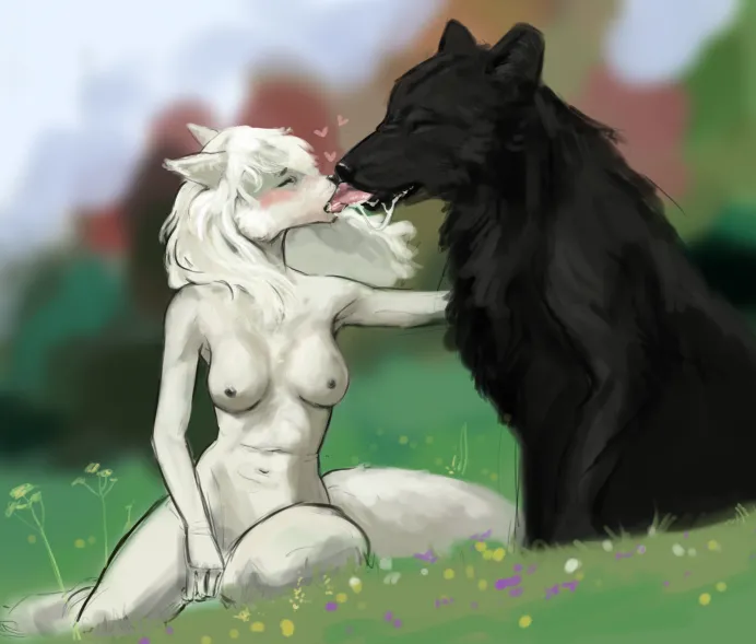 Women and Furries Kissing Animals page 2 full