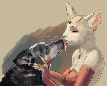 Women and Furries Kissing Animals cover