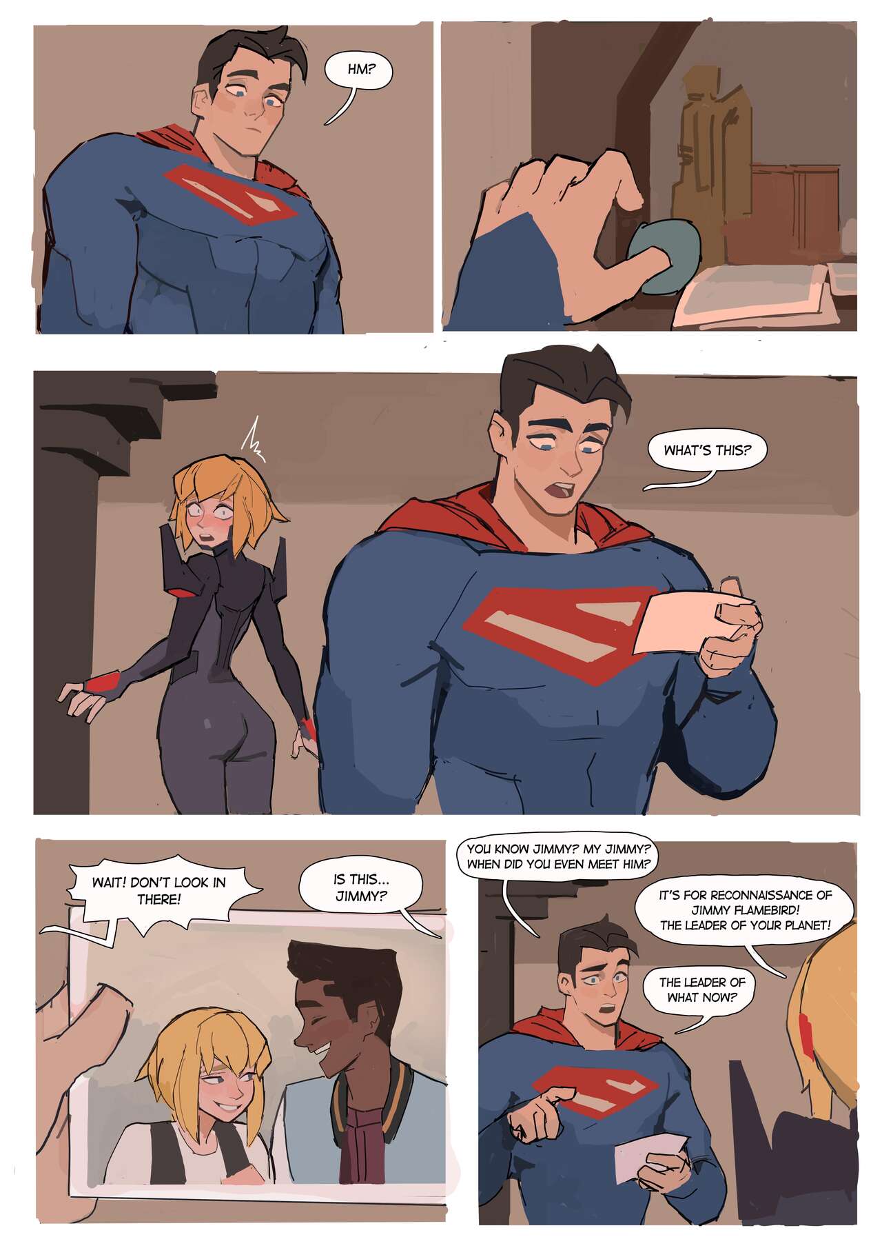 Supergirl x Jimmy page 1 full