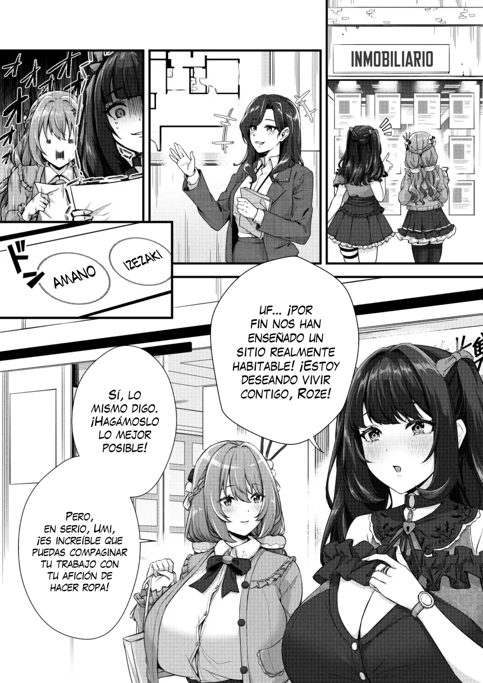 Chobakunyuu de Bonyuu Taishitsu no Watakushi to Hara ni Ichimotsu o Kakushite iru Jiraikei Joshi no Dousei Seikatsu | Vida de Convivencia Entre Una Chica de Grandes Tetasque Lactan y Una Chica con Un Gran Bulto page 5 full
