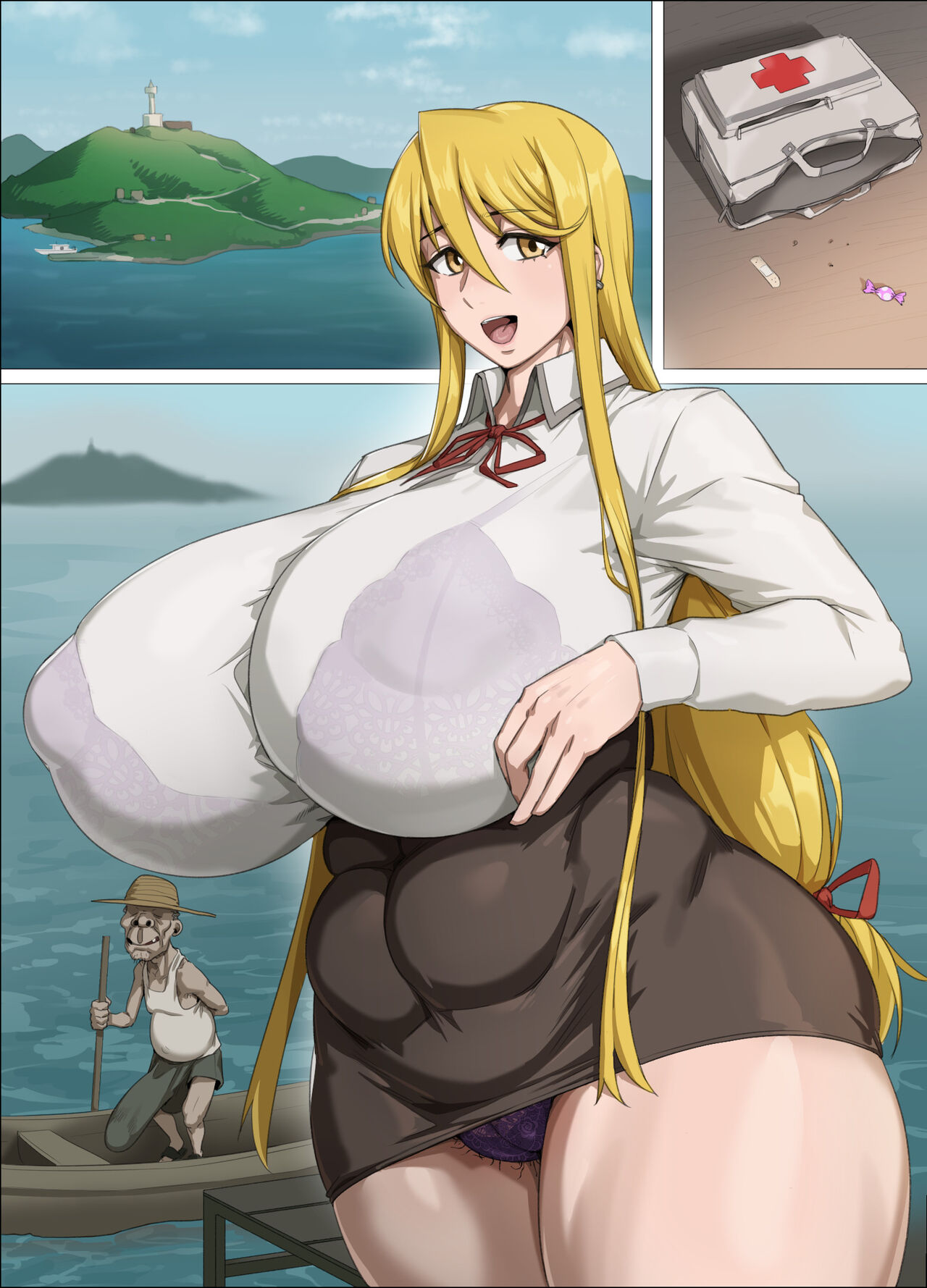 Shizuka Marikawa and the old man on the remote island page 5 full