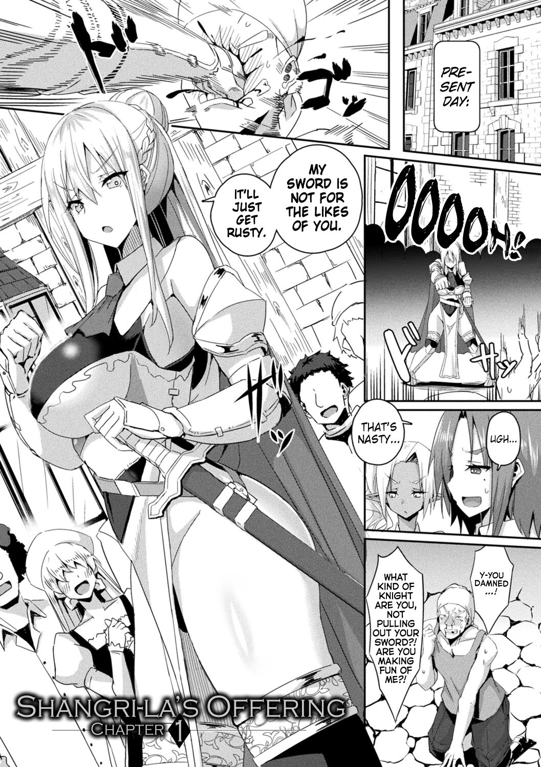 Shangri-La No Kumotsu -Onna Kishi Reizoku Tan- | Shangri-La's Offering -Tale of a Female Knight's Enslavement- Episode 1 page 2 full