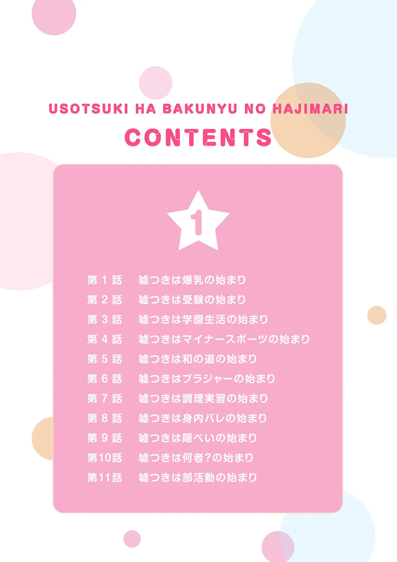 Usotsuki wa bakunyu no hajimari vol 1 to 3 page 1 full