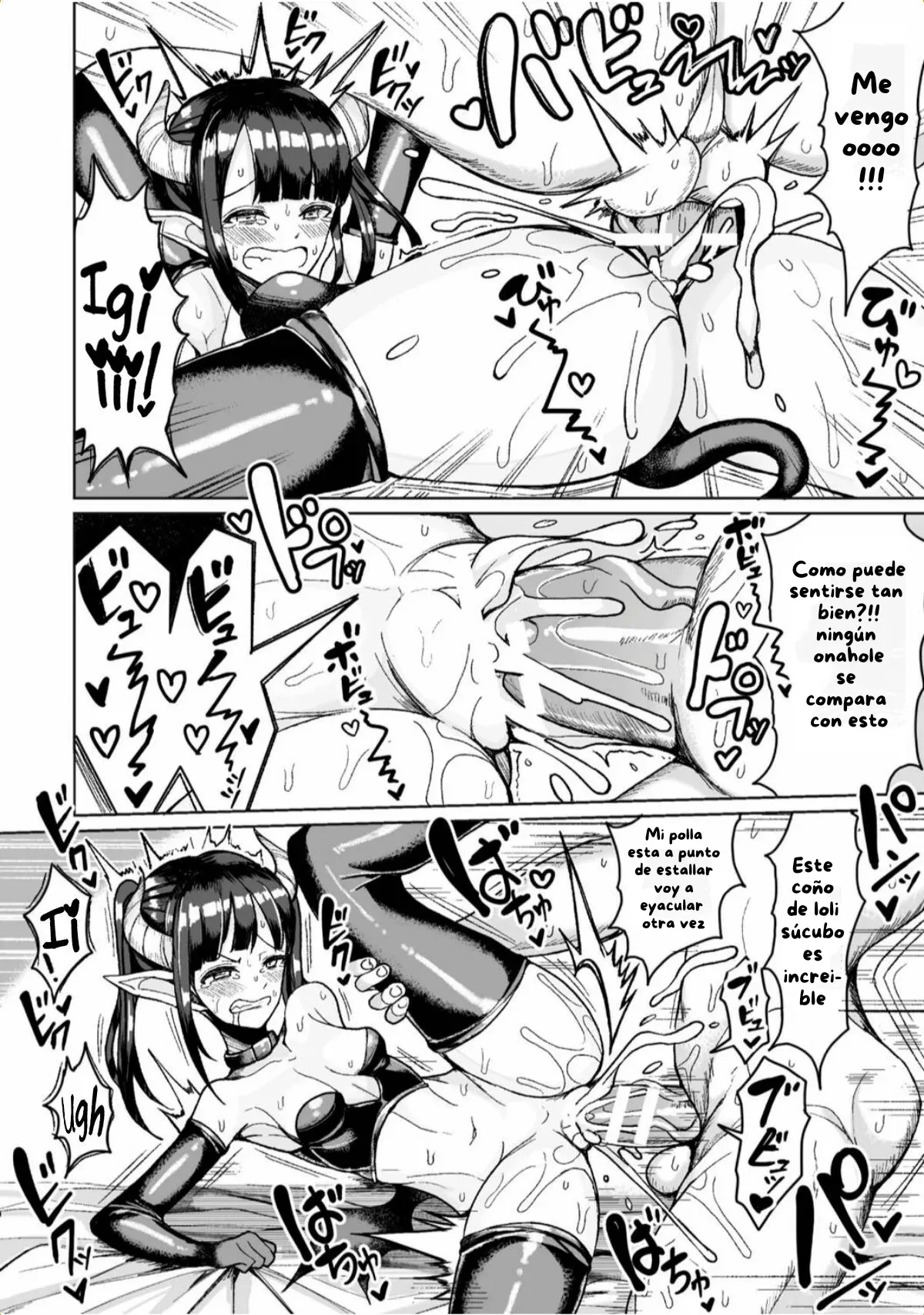 Namaiki Loli Succubus o Mahou no Kubiwa de Onahole ni Shichae!! | ¡¡Coonvirtiendo a la Descarada Loli Súcubo en un Masturbador con un Collar Mágico!! page 10 full