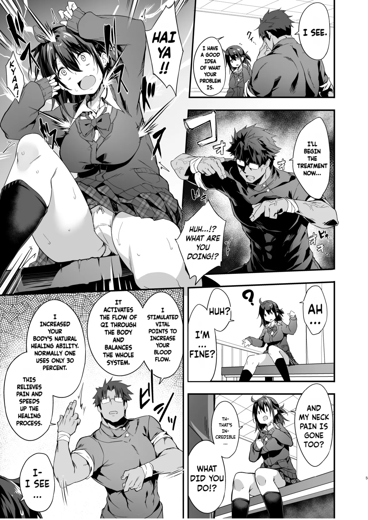 Hikou Seitai de Seikando MAX Shijutsu Sarechau JK | A highschool girl's erogenous zones get turned up to max by acupressure. page 6 full