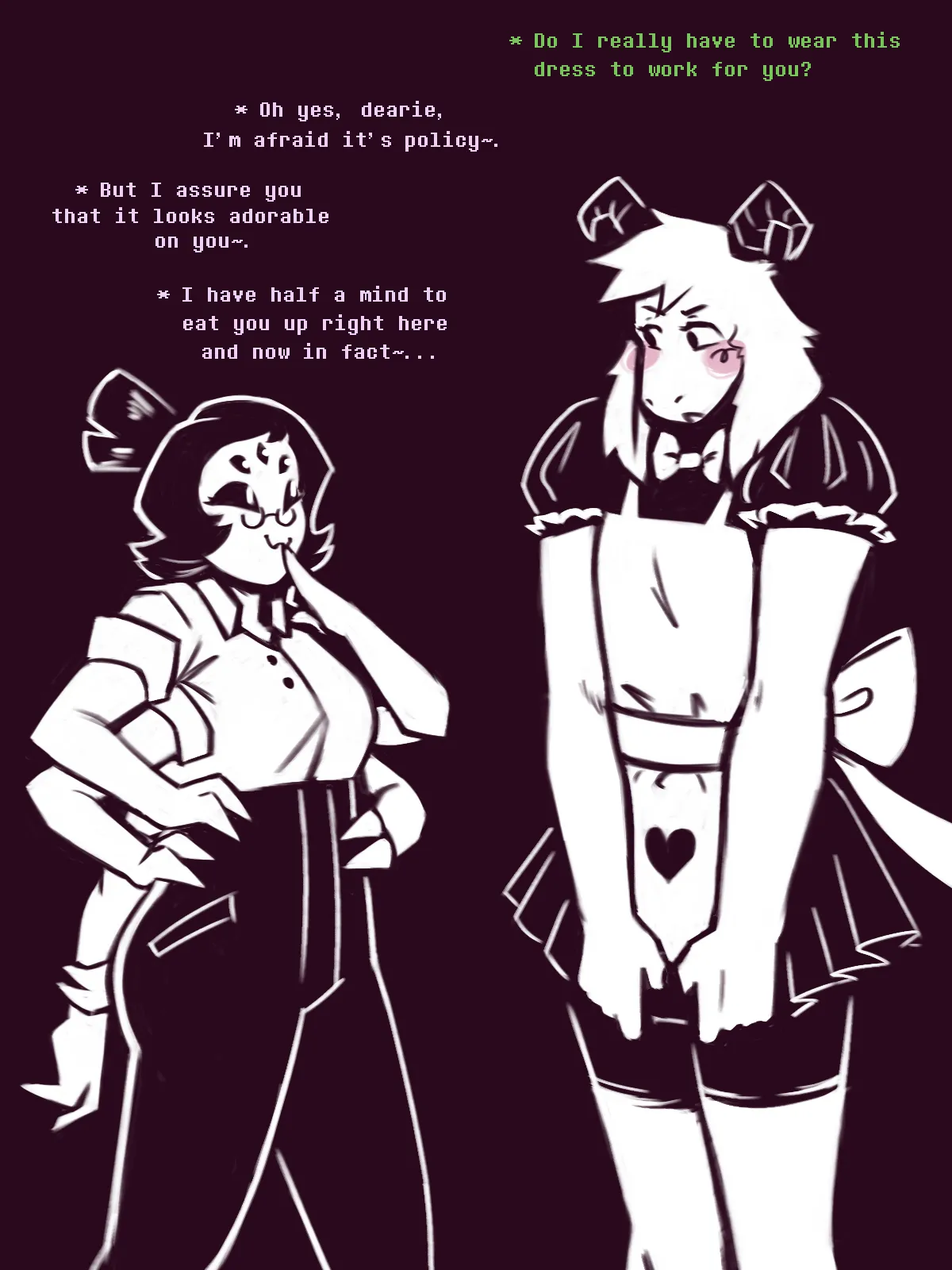 Asriel Dreemur Maid + Extras page 1 full